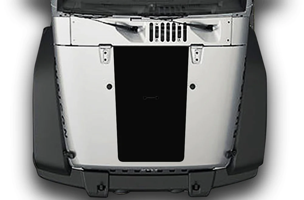 Plain Hood Graphics Vinyl Decals Compatible with Jeep Wrangler