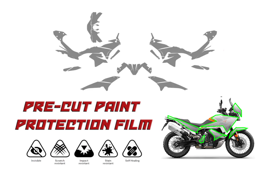 PreCut PRO Series Paint Protection Clear Bra PPF compatible KTM 790 & 890 ADVENTURE - Image 3