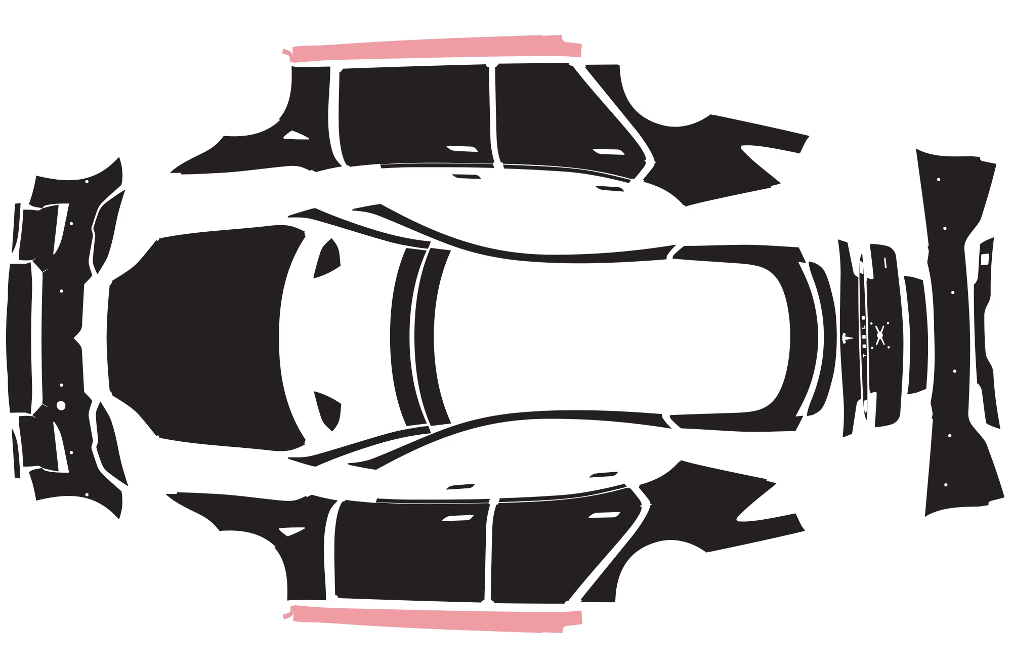 PreCut PRO Series Paint Protection Clear Bra PPF (Rocker Panels) compatible with Tesla Model S Plaid 2021-Present - Image 2