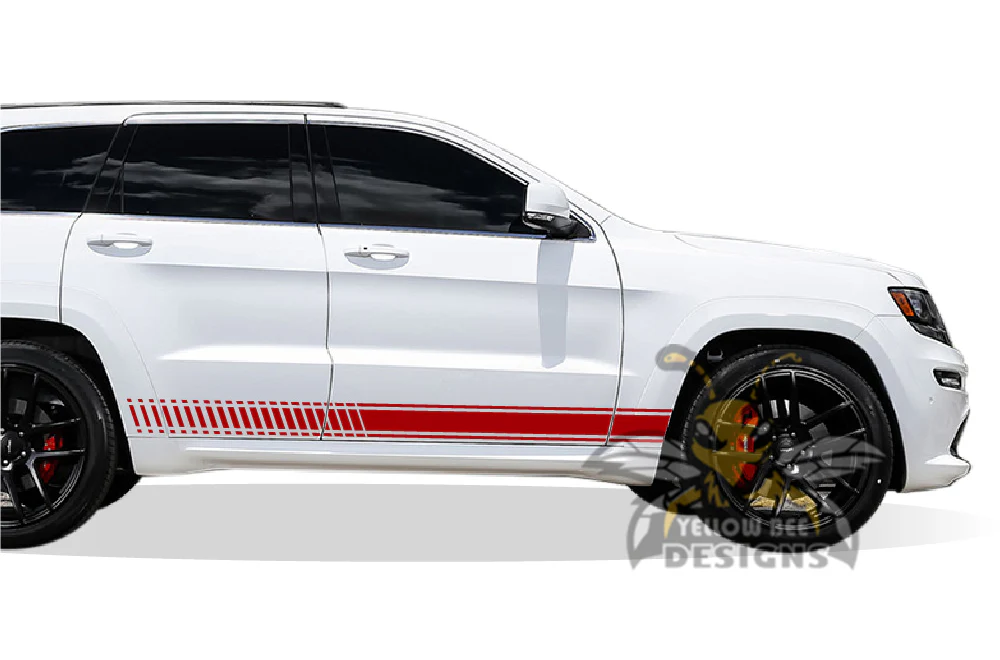 Racing Graphics Kit Vinyl Decal Compatible with Grand Cherokee 2000-Present - Image 3