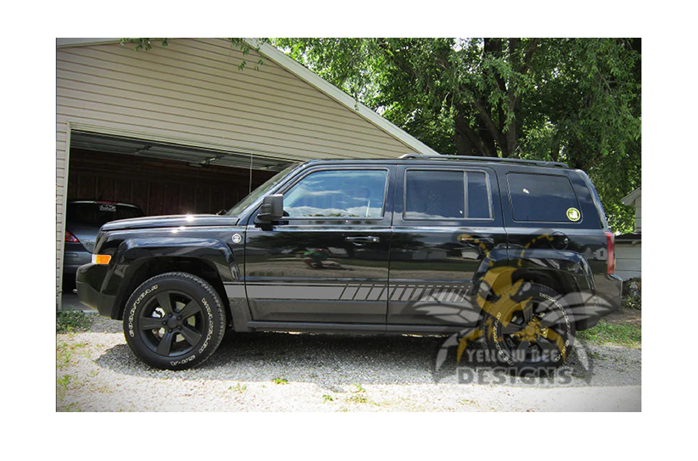Racing Graphics Kit Vinyl Decal Compatible with Jeep Patriot 2007-Present - Image 3