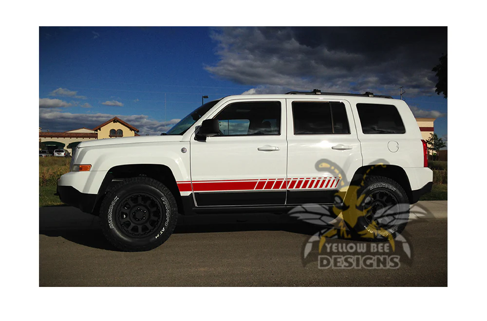 Racing Graphics Kit Vinyl Decal Compatible with Jeep Patriot 2007-Present - Image 4