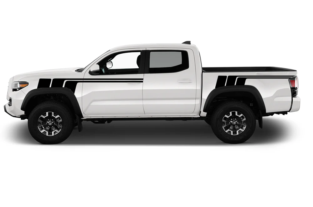 Racing retro vintage stripes Compatible with Toyota Tacoma