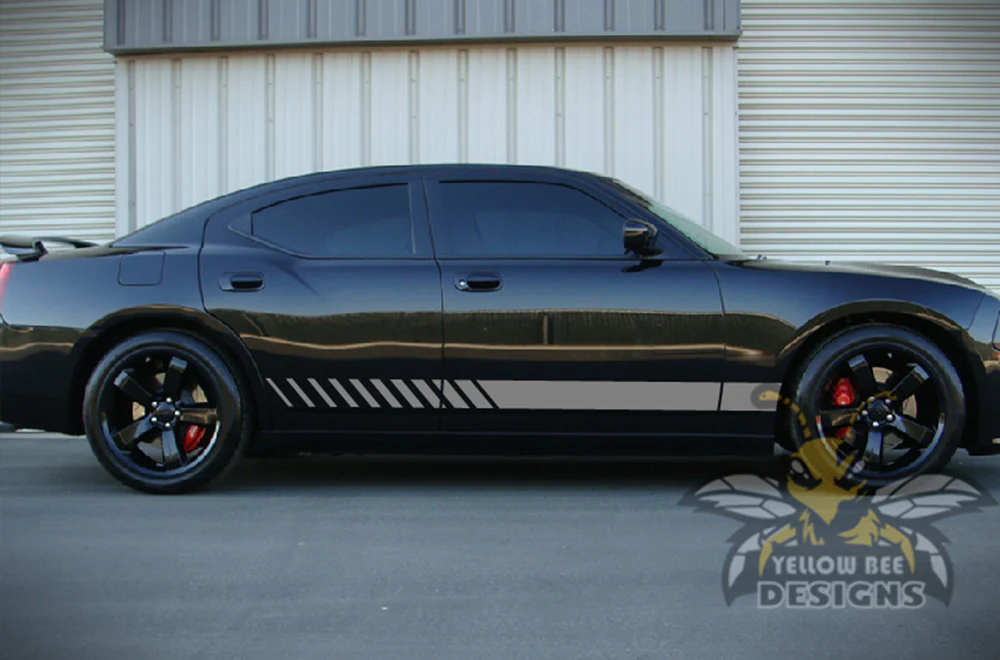 Racing Side Stripes Graphics Vinyl Decal Compatible with Dodge Charger - Image 3