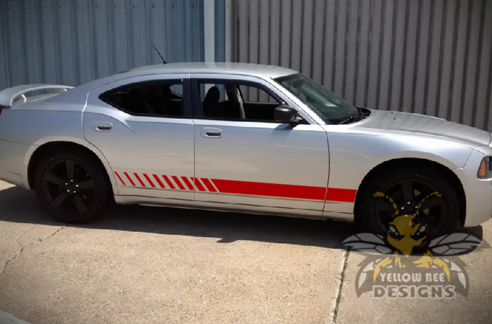 Racing Side Stripes Graphics Vinyl Decal Compatible with Dodge Charger - Image 4