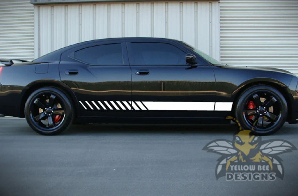 Racing Side Stripes Graphics Vinyl Decal Compatible with Dodge Charger - Image 5