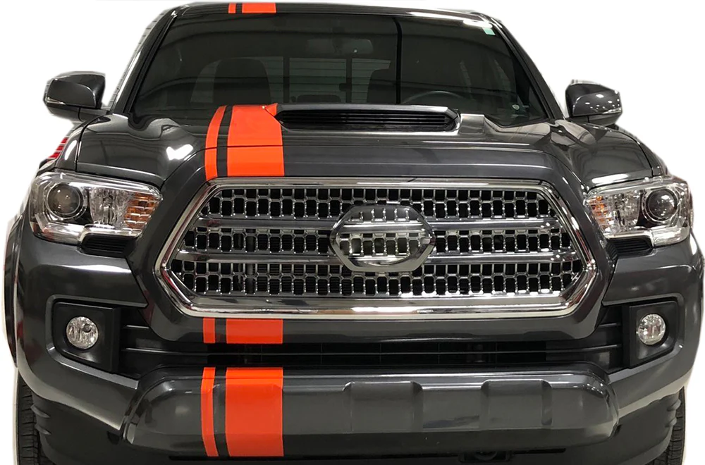 Racing Stripes Kit Vinyl Decal Compatible with Toyota Tacoma Double Cab