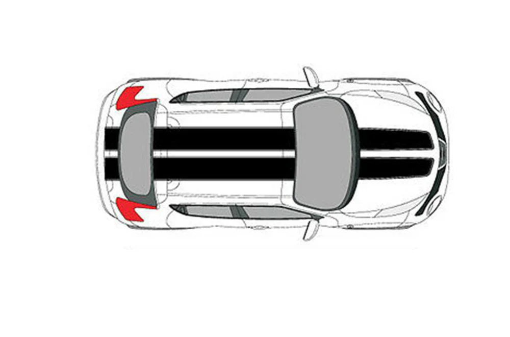 Rally EZ Front to Back Stripes Graphics Vinyl Decals Compatible with Nissan Juke