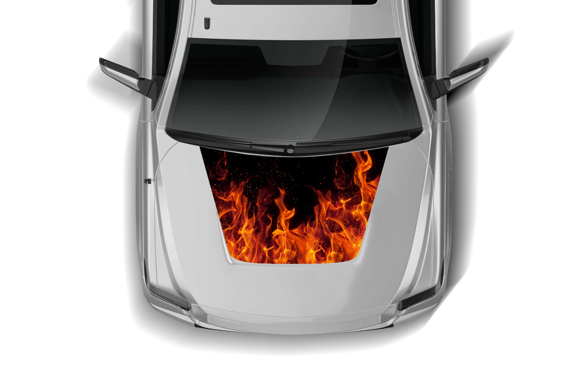 Red Flames Graphics Decal Compatible with Toyota Tundra 2007 - 2021