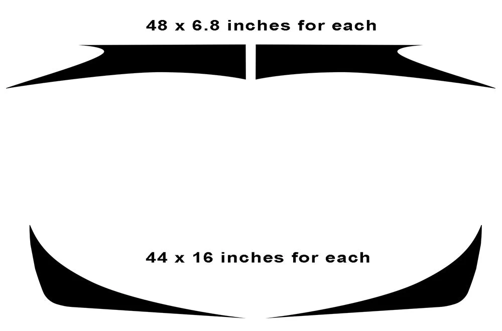 Replacement RV, Trailer Hauler, Camper, Motor-Ηome, Caravan Decals, Graphics Black-Blue-Silver - Image 2