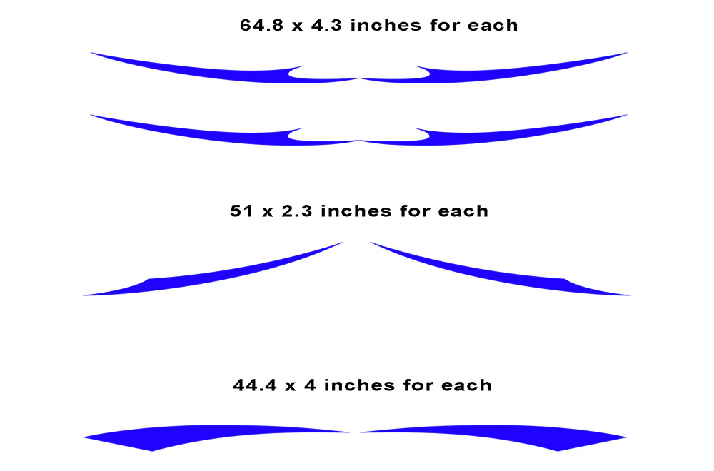 Replacement RV, Trailer Hauler, Camper, Motor-Ηome, Caravan Decals, Graphics Black-Blue-Silver - Image 3
