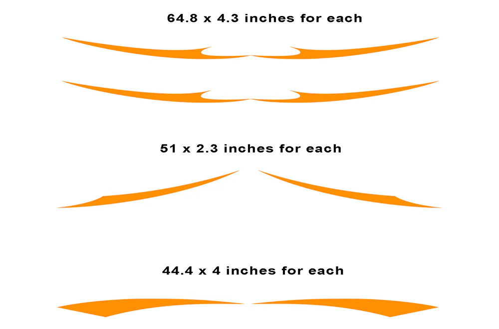 Replacement RV, Trailer Hauler, Camper, Motor-Ηome, Caravan Decals, Graphics Black-Orange-Silver - Image 3
