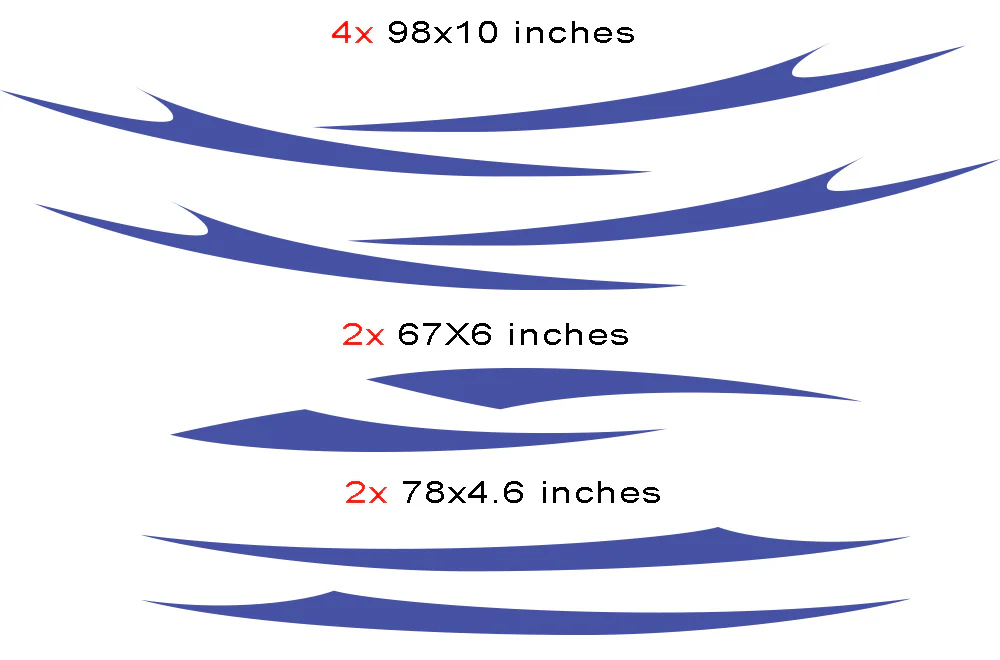 Replacement RV, Trailer Hauler, Camper, Motorhome, Decals, Graphics Black-Blue-Gray - Image 2