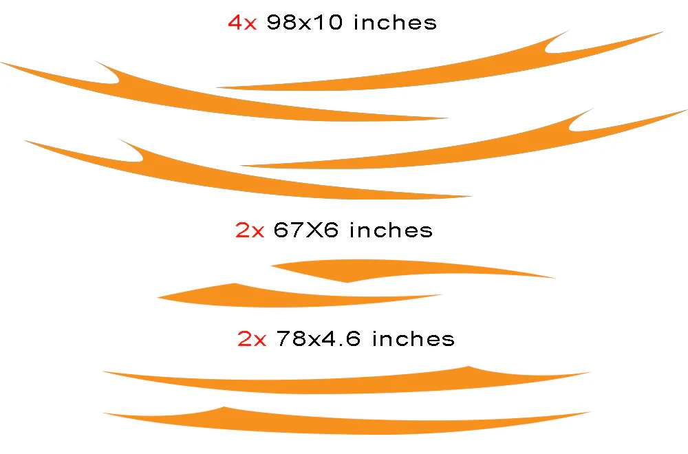Replacement RV, Trailer Hauler, Camper, Motorhome, Decals, Graphics Black-Orange-Gray - Image 2