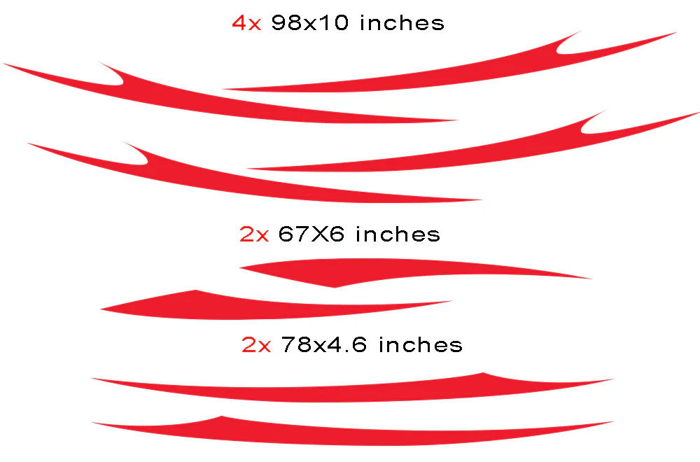 Replacement RV, Trailer Hauler, Camper, Motorhome, Decals, Graphics Black-Red-Gray - Image 2
