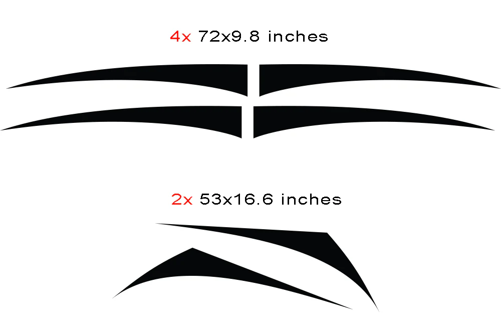 Replacement RV, Trailer Hauler, Camper, Motorhome, Decals, Graphics Black-Red-Gray - Image 3