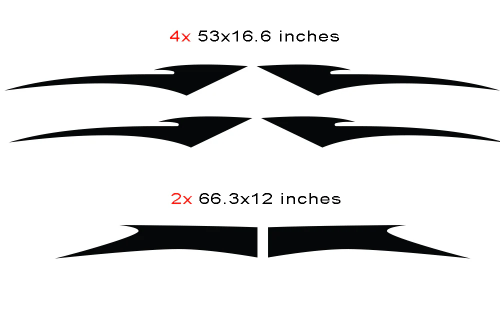 Replacement RV, Trailer Hauler, Camper, Motorhome, Decals, Graphics Black-Red-Gray - Image 4