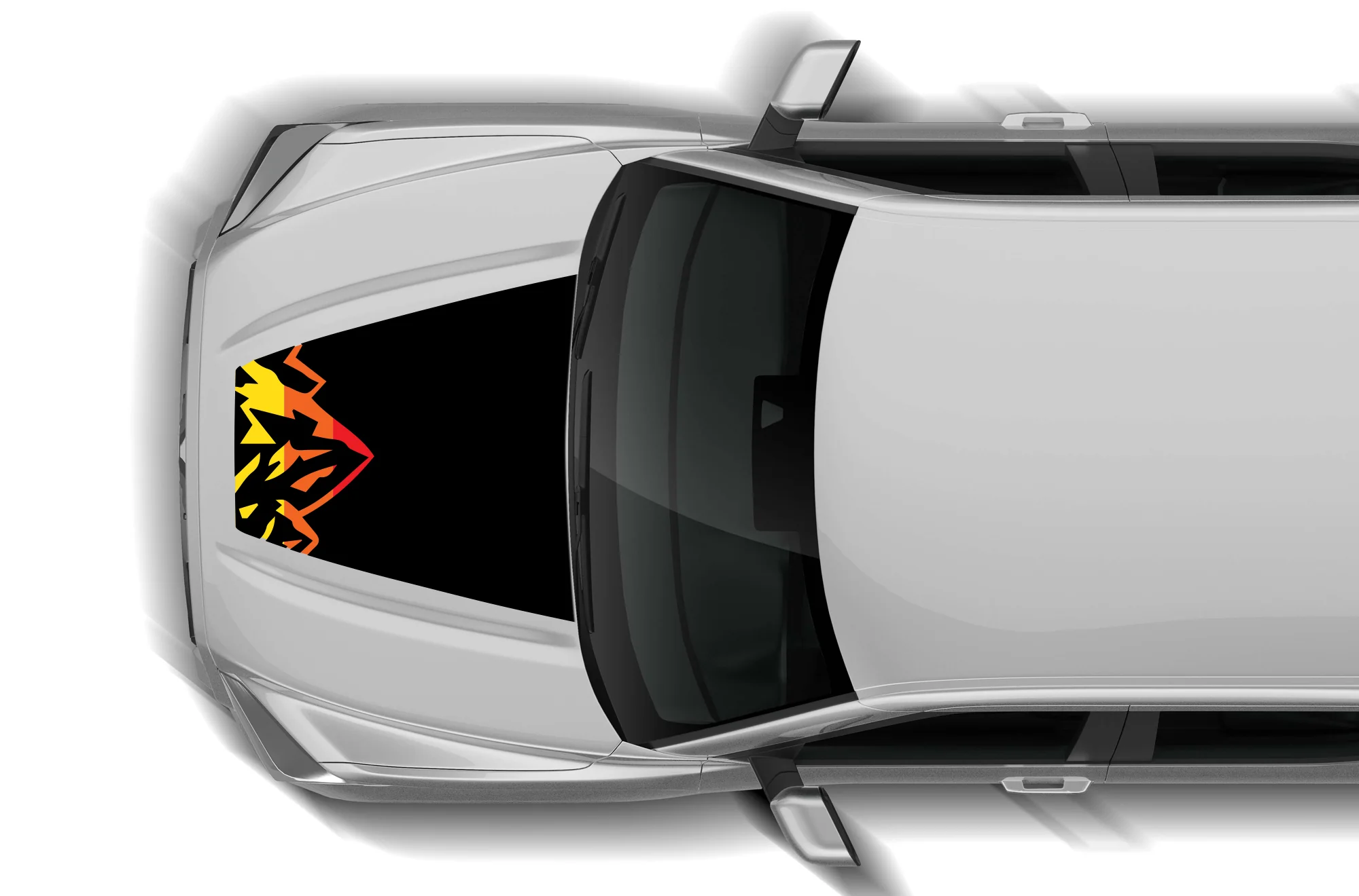 Retro mountain Print Hood Graphics Decals Compatible with Toyota Tundra 3rd Gen