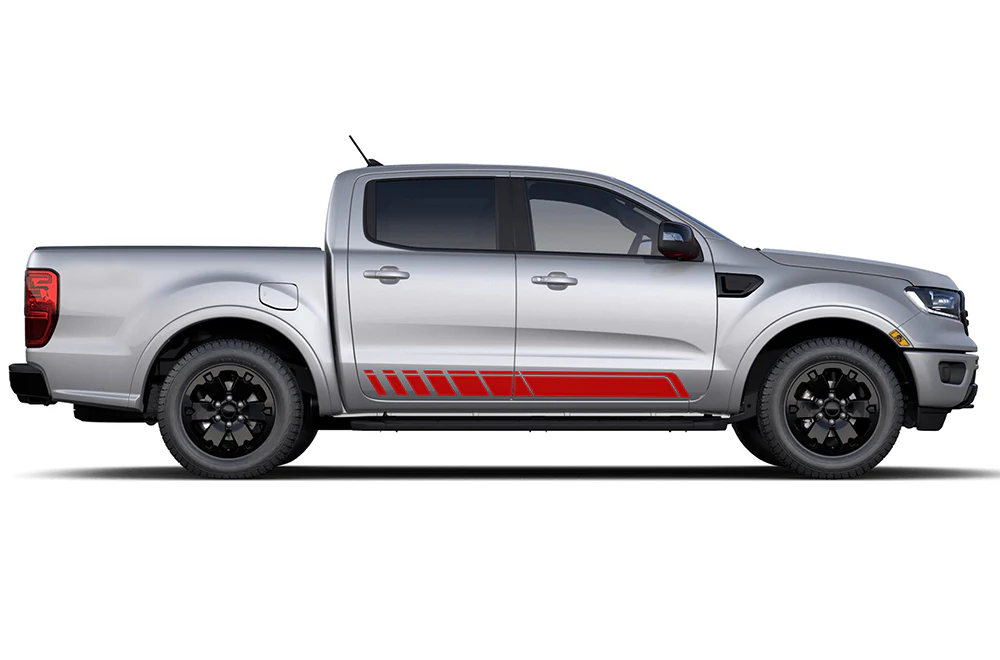 Rocker Lower Door Side Stripes Decals Compatible with Ford Ranger - Image 3