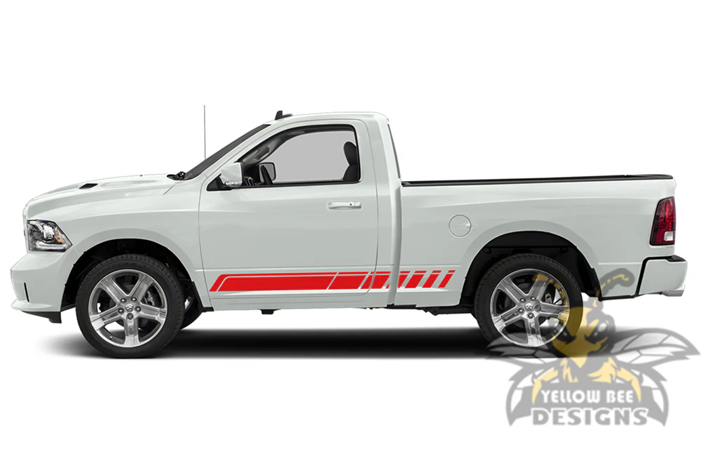 Rocker Side Graphics Vinyl Decals Compatible with Dodge Ram Regular Cab 1500 - Image 3
