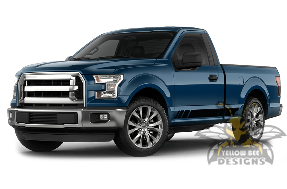 Rocker Side Stripes Graphics Vinyl Decals Compatible with Ford F150 Regular Cab 6.5'' - Image 2