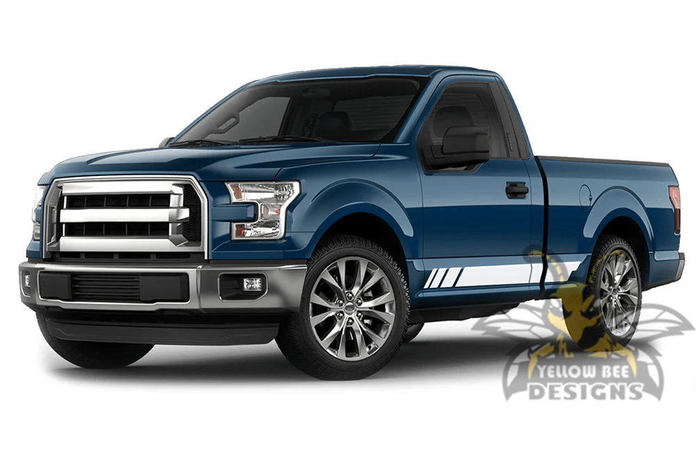 Rocker Side Stripes Graphics Vinyl Decals Compatible with Ford F150 Regular Cab 6.5'' - Image 4