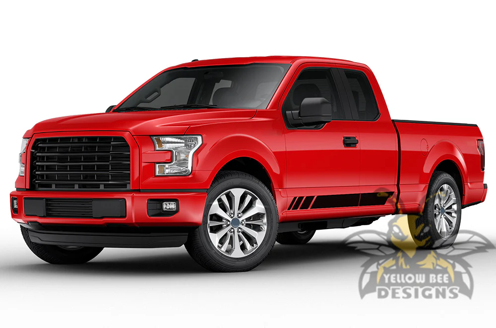 Rocker Side Stripes Graphics Vinyl Decals Compatible with Ford F150 Super Cab 6.5'' - Image 2