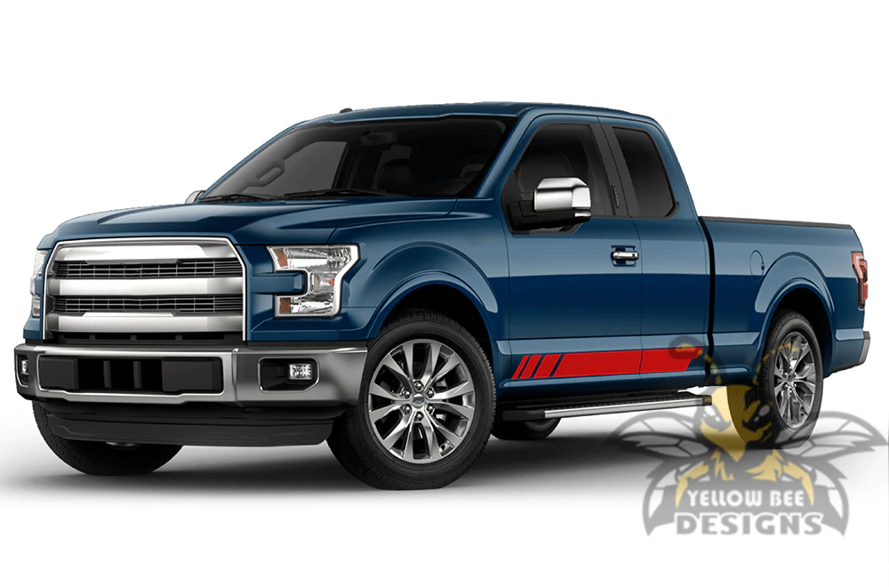 Rocker Side Stripes Graphics Vinyl Decals Compatible with Ford F150 Super Cab 6.5'' - Image 3