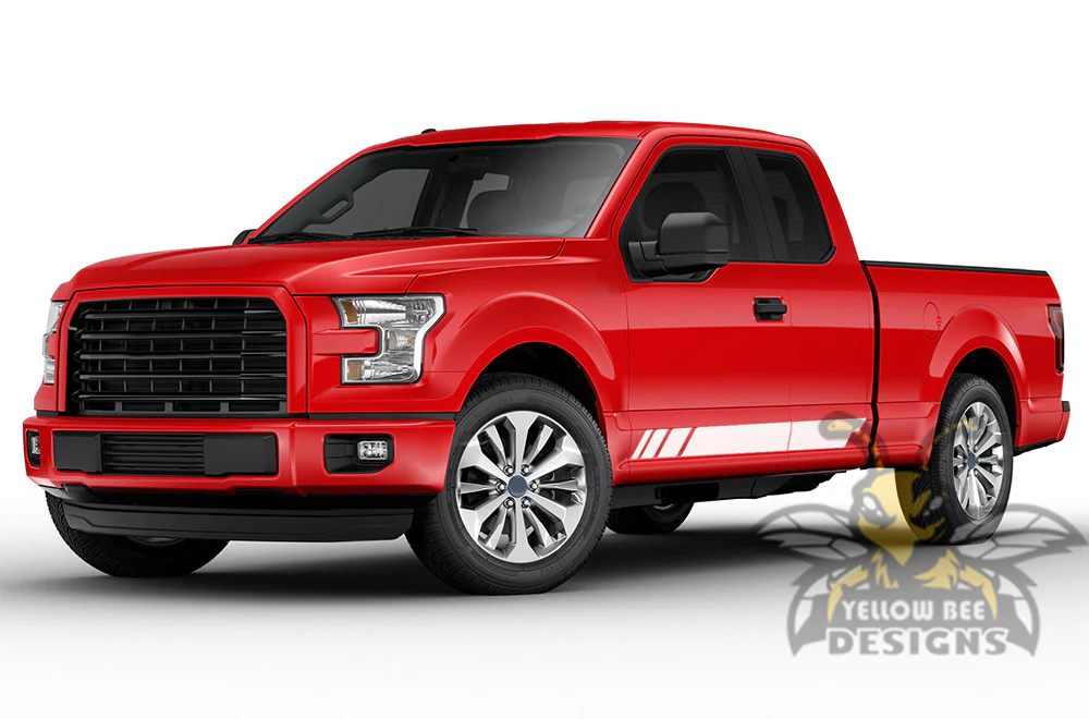 Rocker Side Stripes Graphics Vinyl Decals Compatible with Ford F150 Super Cab 6.5'' - Image 4