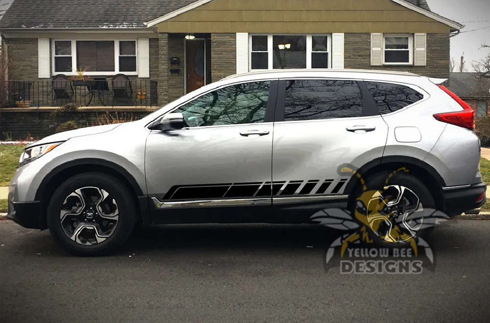 Rocker Side Stripes Graphics Vinyl Decals Compatible with Honda CR-V - Image 3
