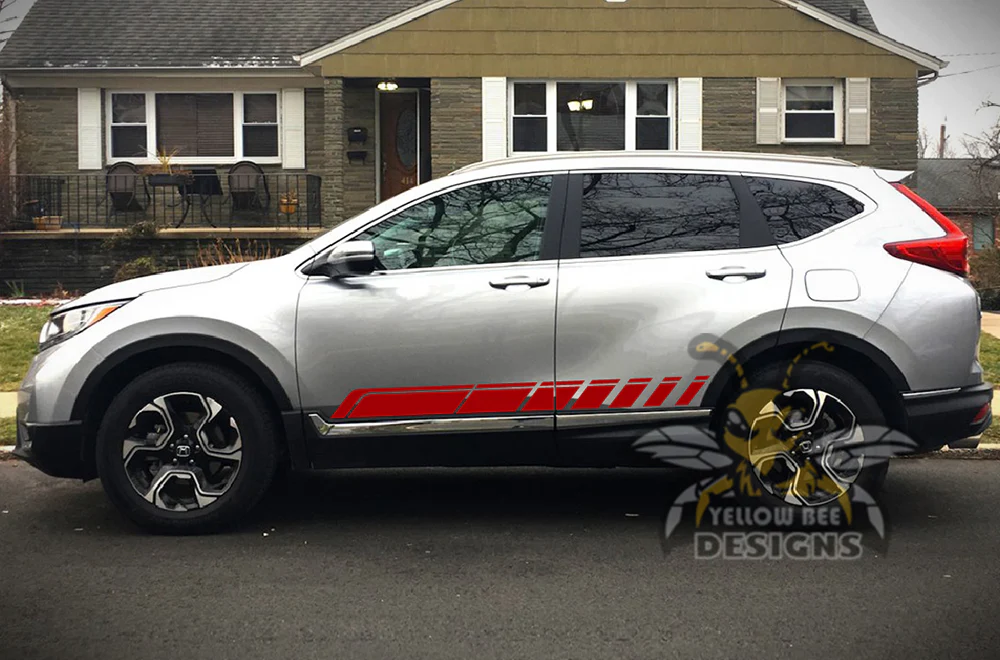 Rocker Side Stripes Graphics Vinyl Decals Compatible with Honda CR-V - Image 4