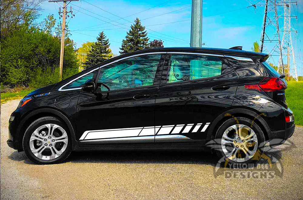 Rocker Stripes Graphics Vinyl Decals Compatible with Chevrolet Bolt - Image 4