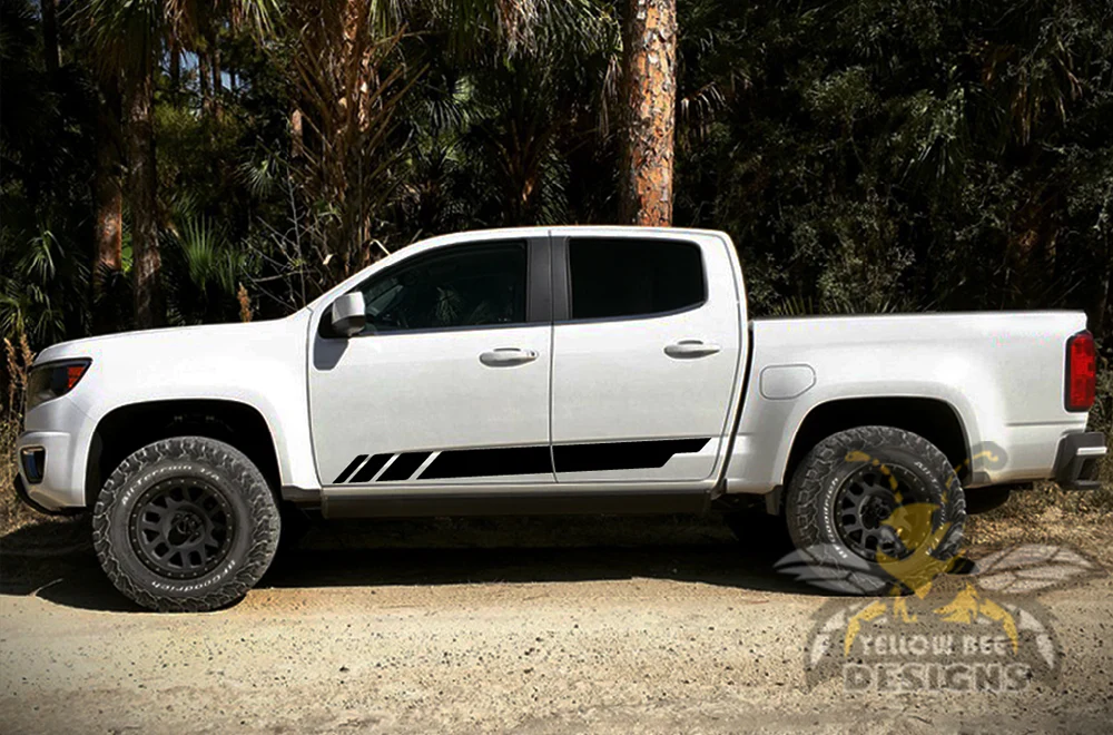 Rocker Stripes Graphics Vinyl Decals Compatible with Chevrolet Colorado Crew Cab - Image 4