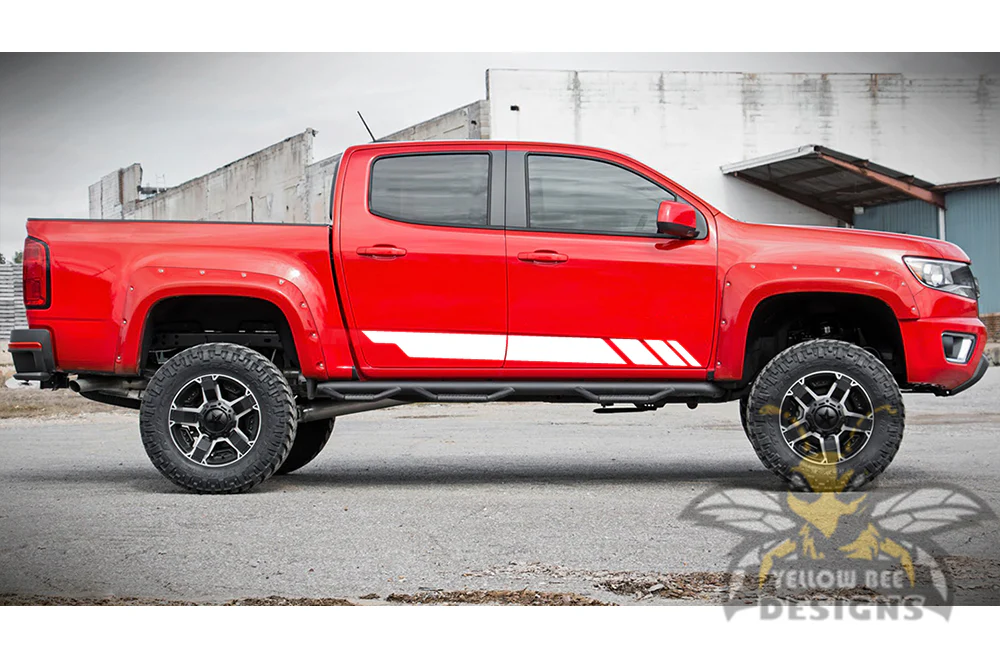Rocker Stripes Graphics Vinyl Decals Compatible with Chevrolet Colorado Crew Cab - Image 5