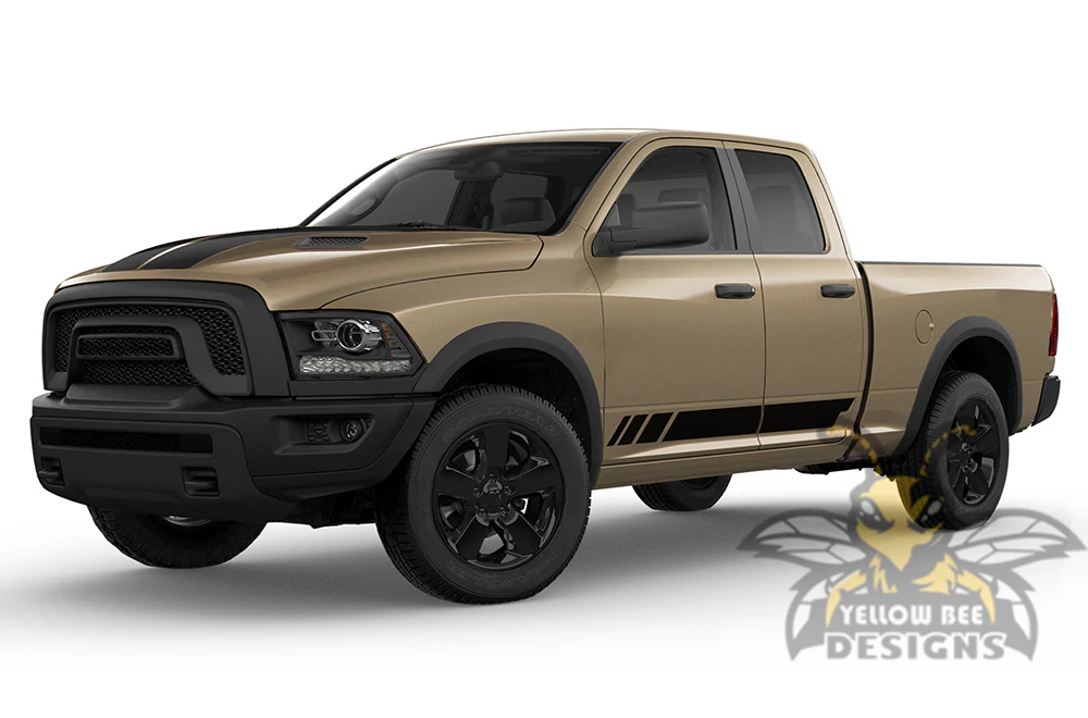 Rocker Stripes Graphics Vinyl Decals Compatible with Dodge Ram 1500 Quad Cab - Image 2