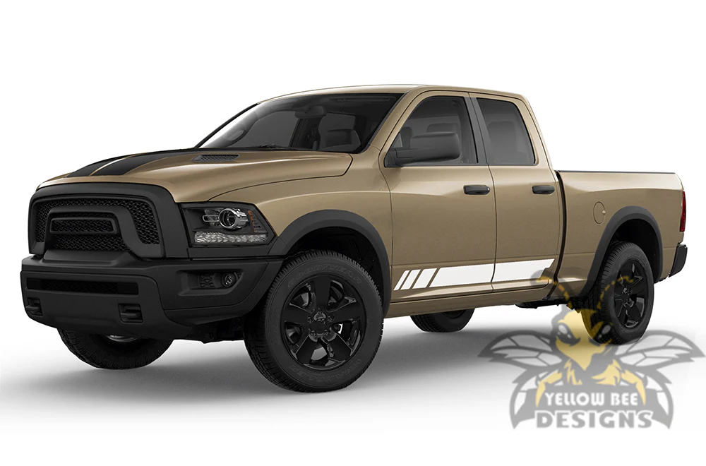 Rocker Stripes Graphics Vinyl Decals Compatible with Dodge Ram 1500 Quad Cab - Image 3