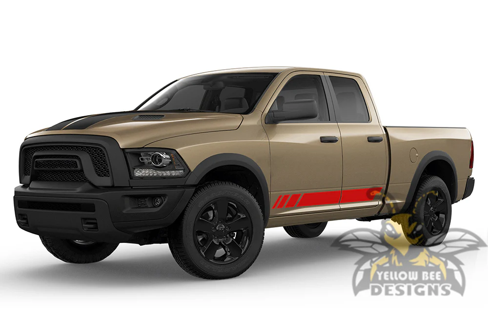 Rocker Stripes Graphics Vinyl Decals Compatible with Dodge Ram 1500 Quad Cab - Image 4