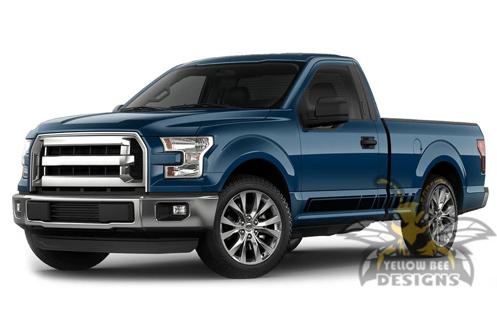 Rocker Stripes Graphics Vinyl Decals Compatible with Ford F150 Regular Cab 6.5'' - Image 2