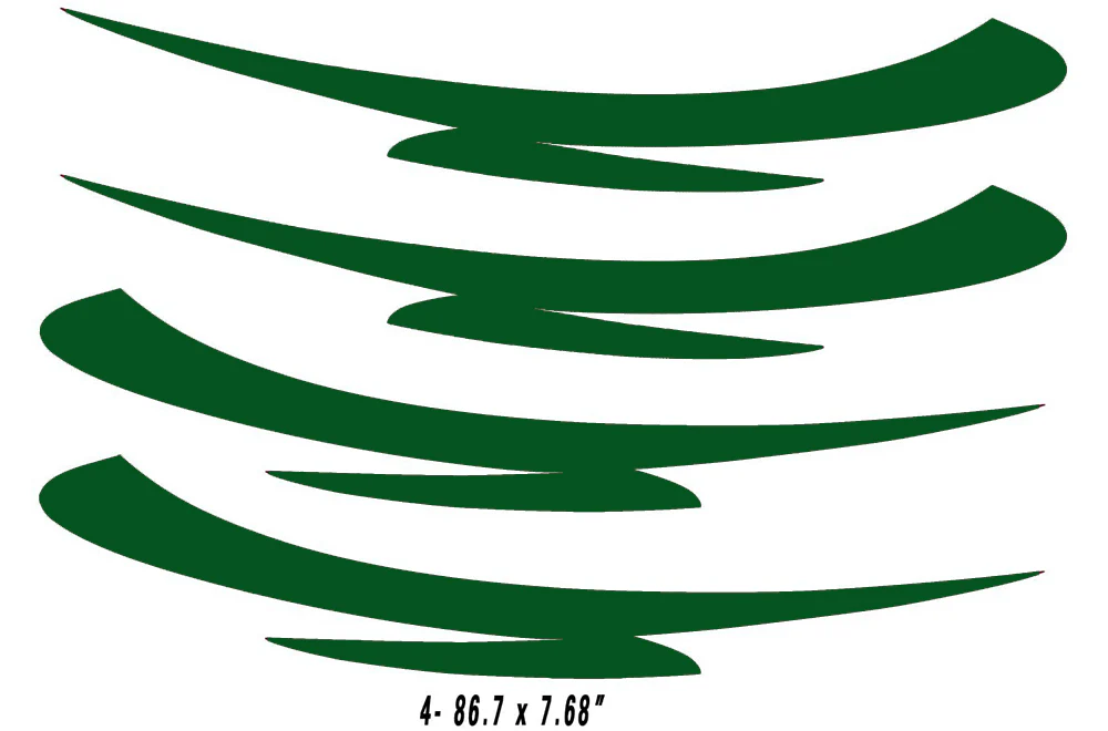 RV, Fifth Wheel Trailer Motor-Ηome, Caravan Decals, Graphics Kits Black-Green-Grey - Image 2