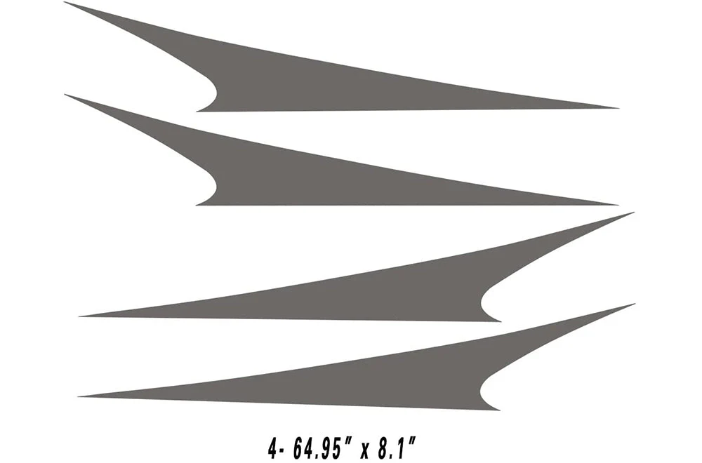 RV, Fifth Wheel Trailer Motor-Ηome, Caravan Decals, Graphics Kits Black-Green-Grey - Image 4