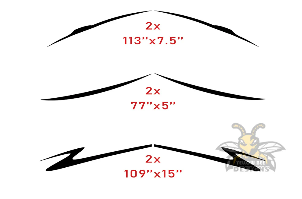 Replacement RV Motor Home Decals, Graphics Vinyl Kits for sunseeker 29 foot Red-Black - Image 4
