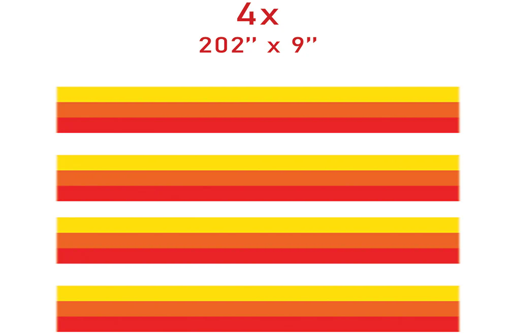 RV Trailer Fifth Wheel Decals, Graphics Vinyl Kits Retro Stripes - Image 4