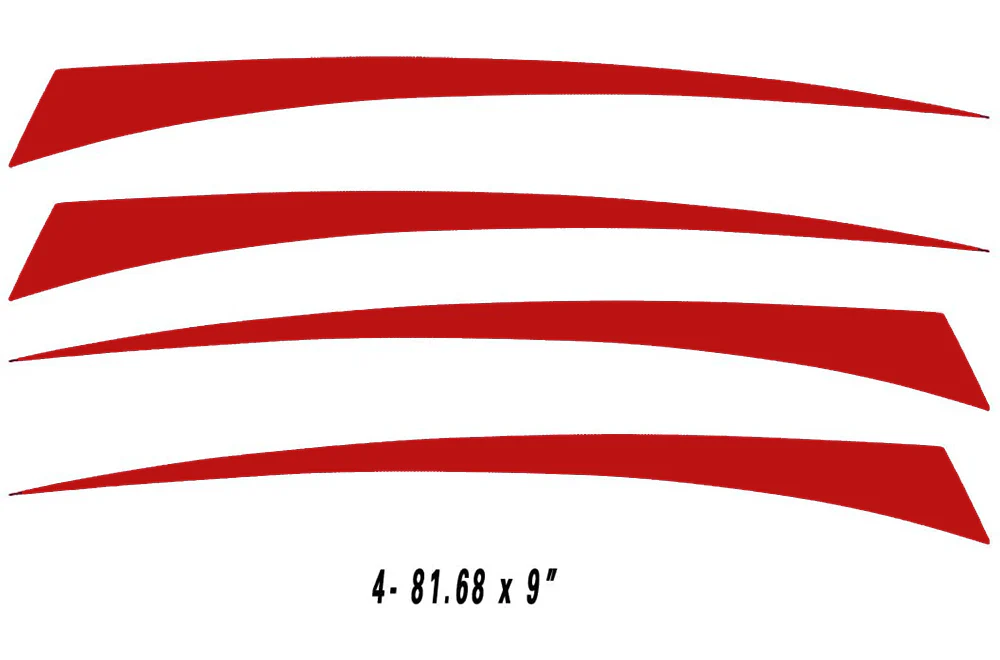 RV, Trailer Hauler, Camper, Motor-Ηome, Caravan Decals, Graphics Kits Black-Red - Image 8