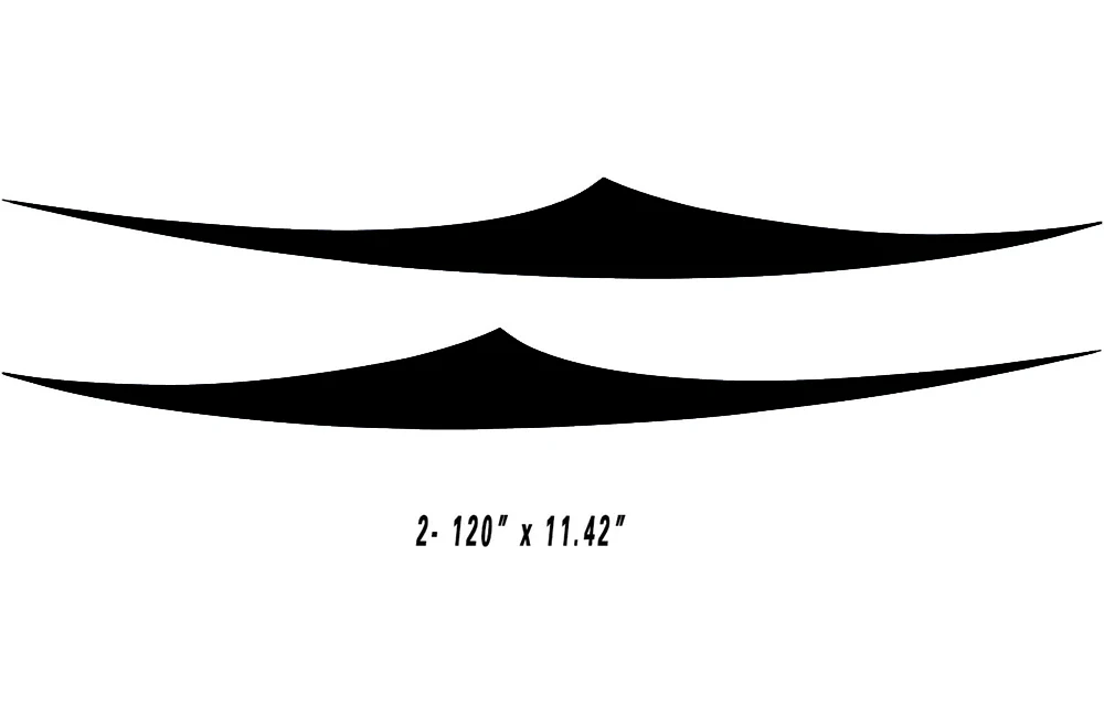 RV, Trailer Hauler, Camper, Motor-Ηome, Caravan Decals, Graphics Kits Black & Blue - Image 4