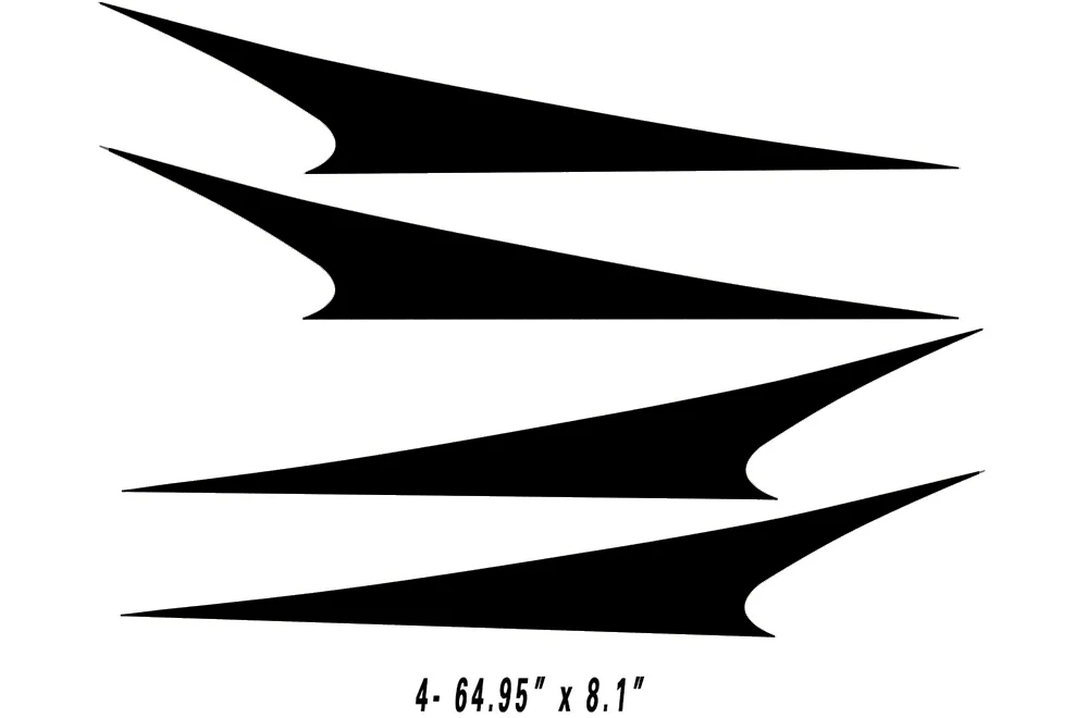 RV, Trailer Hauler, Camper, Motor-Ηome, Caravan Decals, Graphics Kits Black & Blue - Image 5