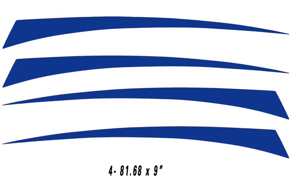 RV, Trailer Hauler, Camper, Motor-Ηome, Caravan Decals, Graphics Kits Black & Blue - Image 8