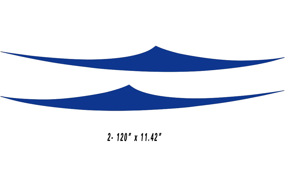 RV, Trailer Hauler, Camper, Motor-Ηome, Caravan Decals, Graphics Kits Black-Blue - Image 8