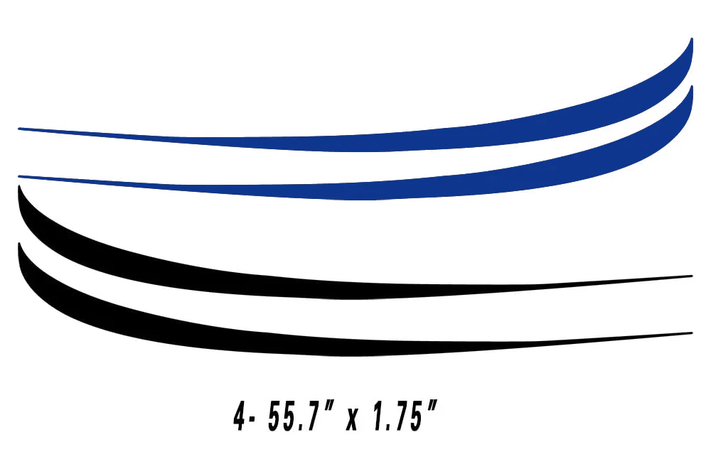 RV, Trailer Hauler, Camper, Motor-Ηome, Caravan Decals, Graphics Kits Black-Blue - Image 9