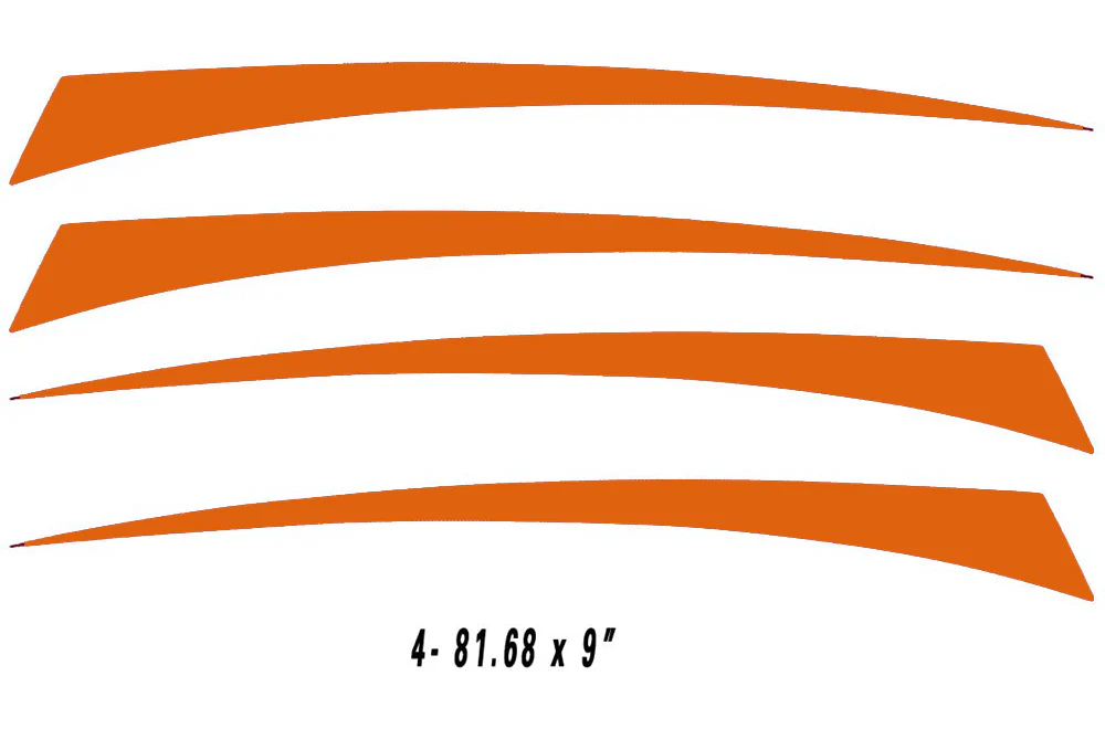 RV, Trailer Hauler, Camper, Motor-Ηome, Caravan Decals, Graphics Kits Black & Orange - Image 7