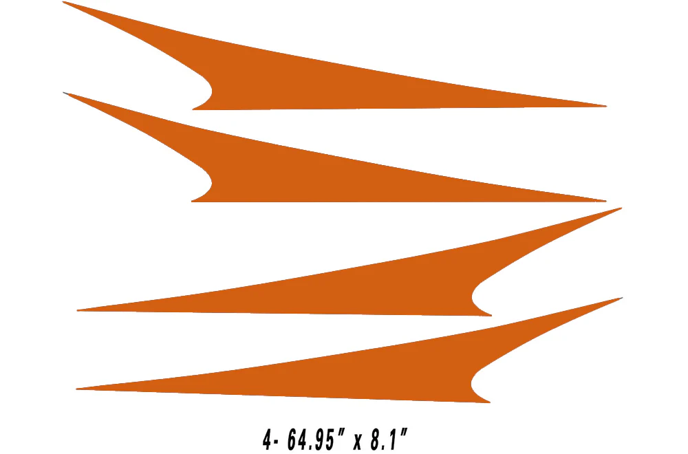 RV, Trailer Hauler, Camper, Motor-Ηome, Caravan Decals, Graphics Kits Black-Orange-Red - Image 4